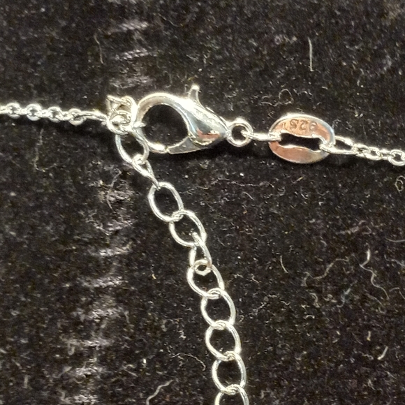 925 Silver Filled Necklace Pendant Cubic Zircon - Picture 2 of 5